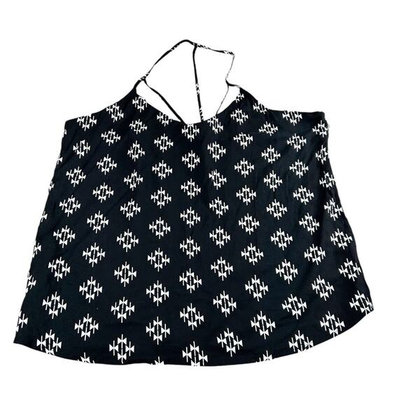No Boundaries Black Aztec Woven Tank Top Sz XL (15-17) Strappy Loose New - Picture 7 of 8